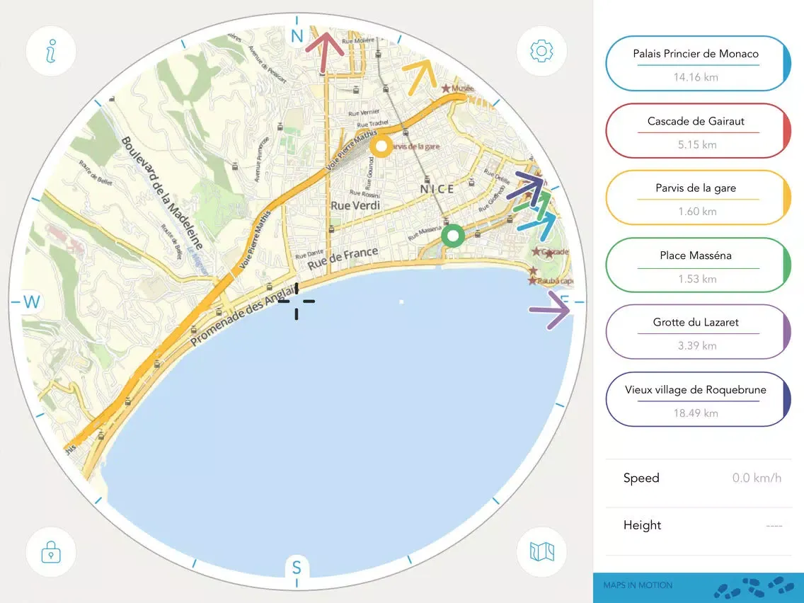 Скриншоты Nice and Monaco Compass : Offline Map iPad 