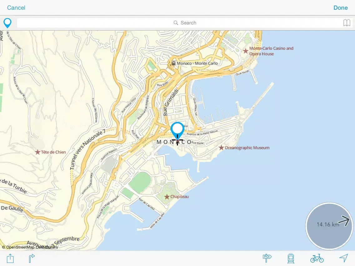 Скриншоты Nice and Monaco Compass : Offline Map iPad 