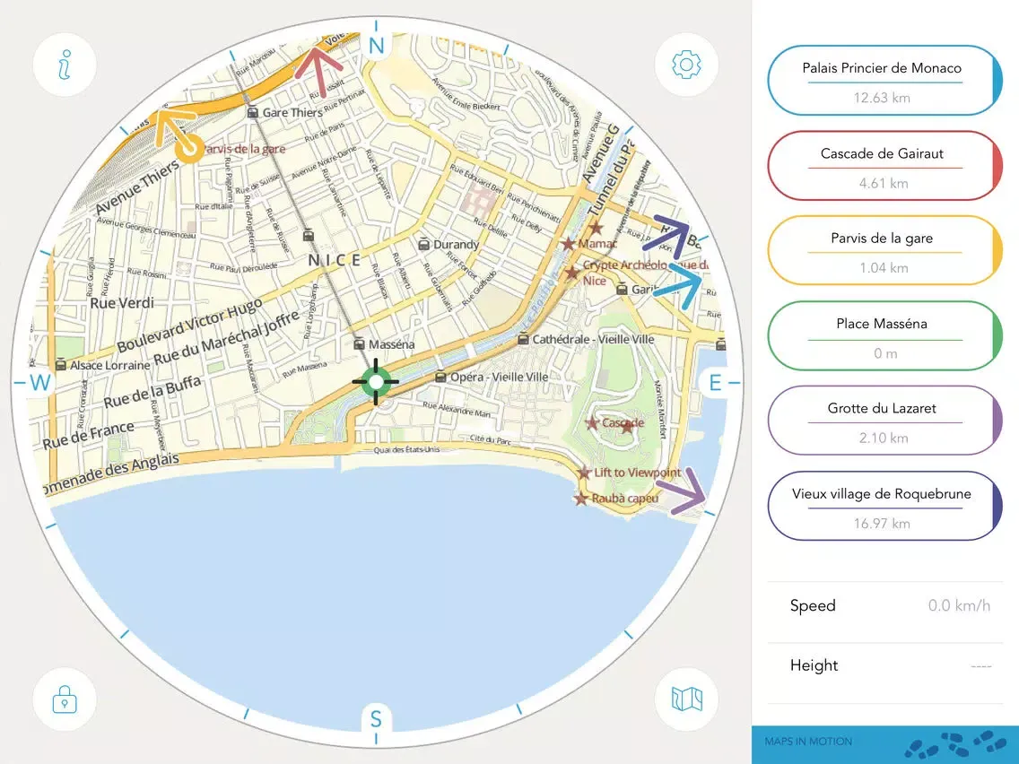 Скриншоты Nice and Monaco Compass : Offline Map iPad 
