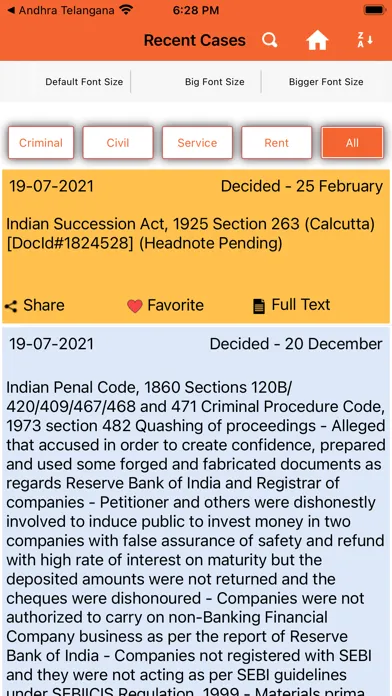 Tangkapan skrin Calcutta Legal Reports