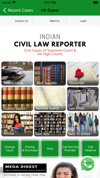 Ảnh chụp màn hình của Indian Civil Law Reporter