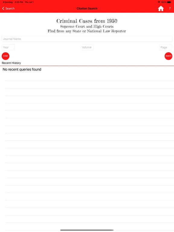 Indian Criminal Law Reporter iPad  स्क्रीनशॉट