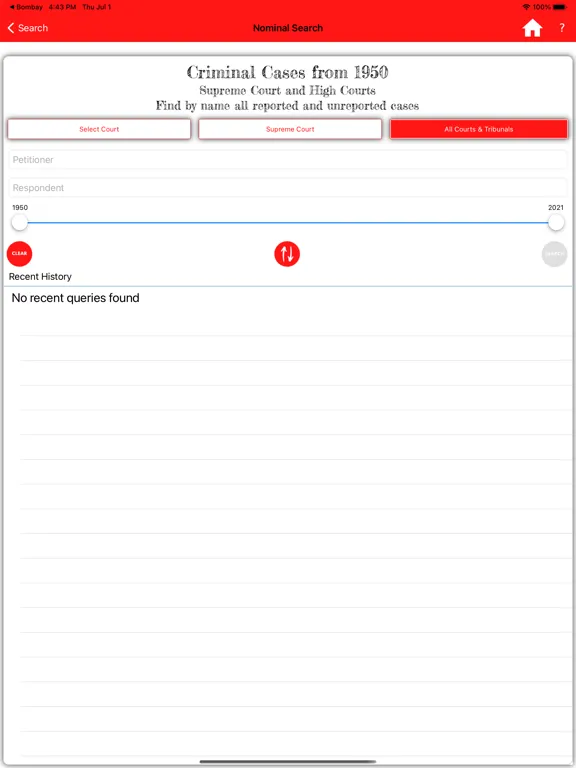 Indian Criminal Law Reporter iPad  स्क्रीनशॉट