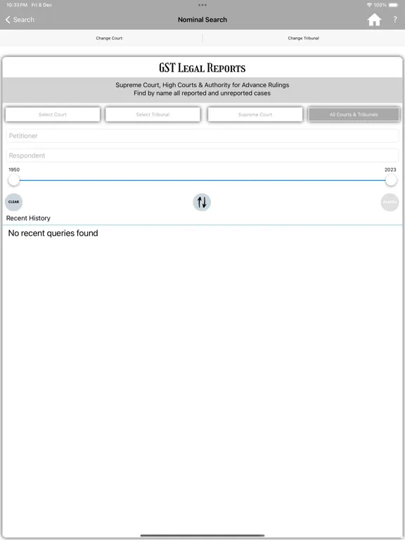 GST Legal Reports iPad  스크린샷