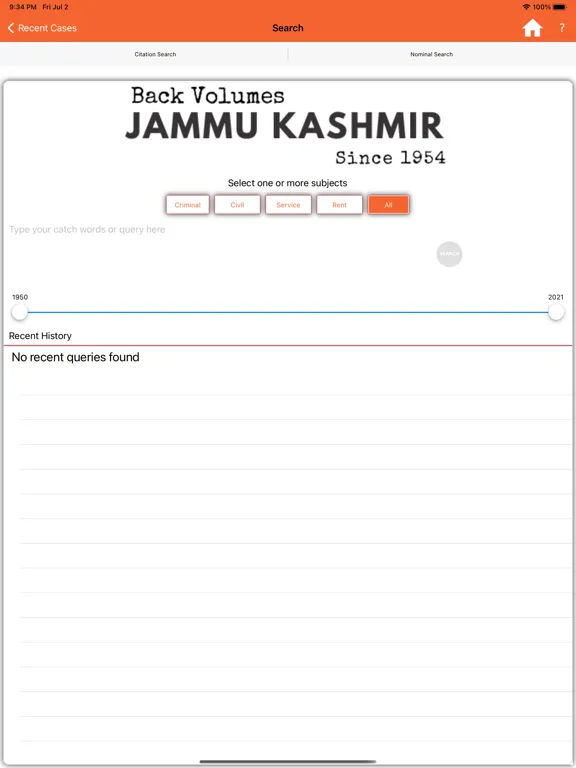 Скриншоты Jammu Kashmir Legal Reports iPad 