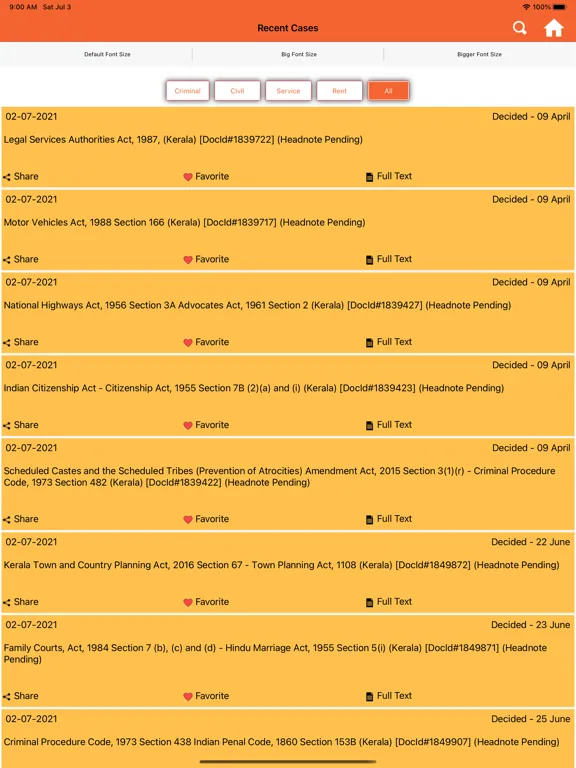 تصاویر Kerala Legal Reports iPad 