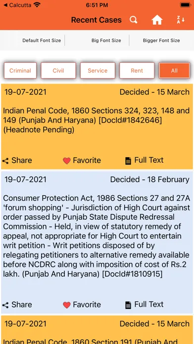 Capturas de tela do Punjab Haryana Legal Reports