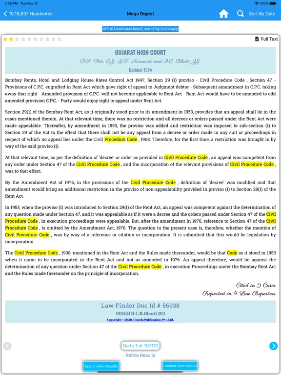 Captures d'écran de Mega Digest Of Indian Law iPad 