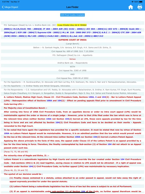 Captures d'écran de Mega Digest Of Indian Law iPad 