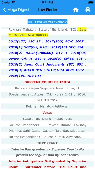 Captures d'écran de Mega Digest Of Indian Law
