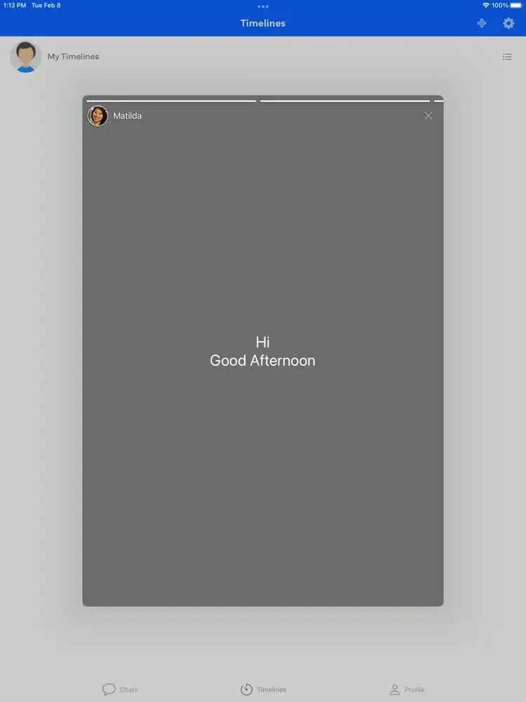 ภาพหน้าจอของ ChazBiz iPad 