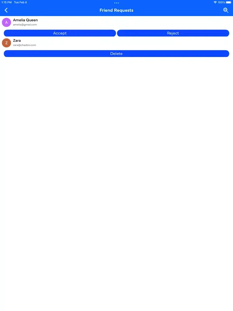 ภาพหน้าจอของ ChazBiz iPad 