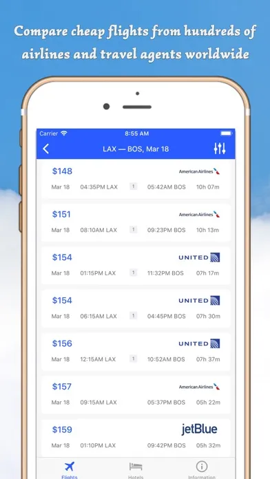 Captures d'écran de Find Airlines Flights