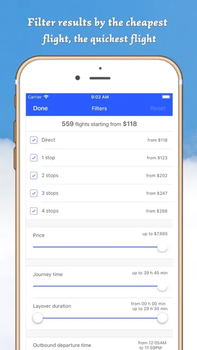 Captures d'écran de Find Airlines Flights