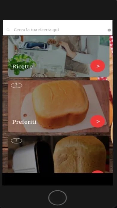 Capturas de tela do Ricette Macchina del pane