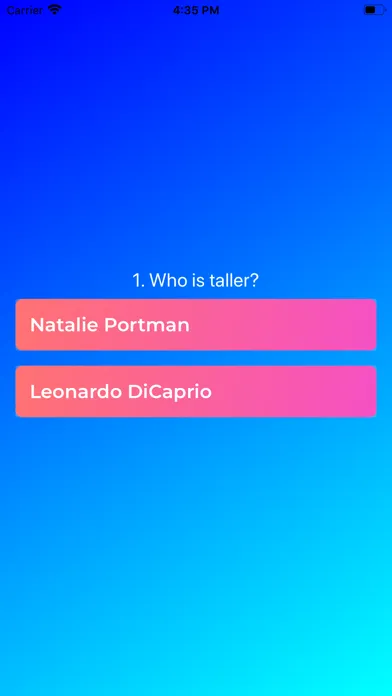 Taller Celebrity Quiz スクリーンショット