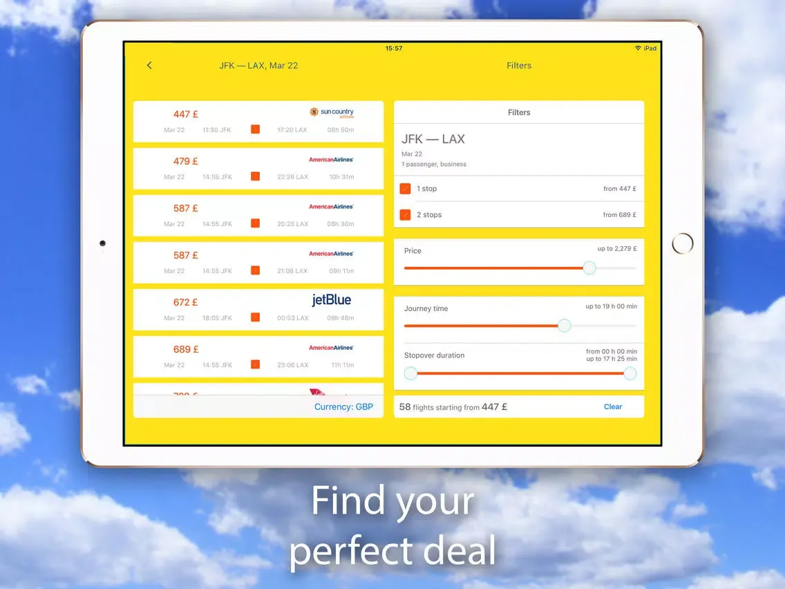 Book Flights - Compare Flights & Hotels iPad  سکرین شاٹس