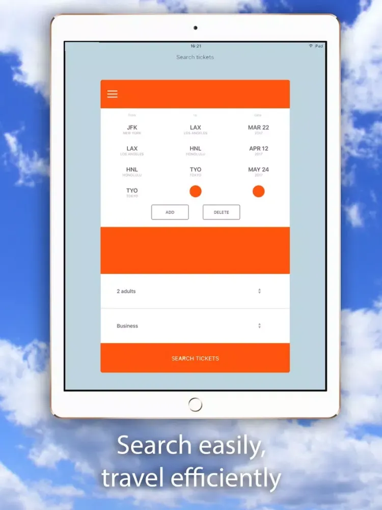 Book Travels - Compare Flights & Hotels iPad 应用截图