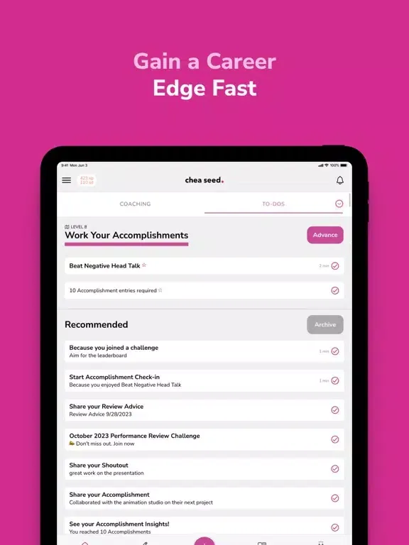 chea seed - career coach iPad  Screenshots