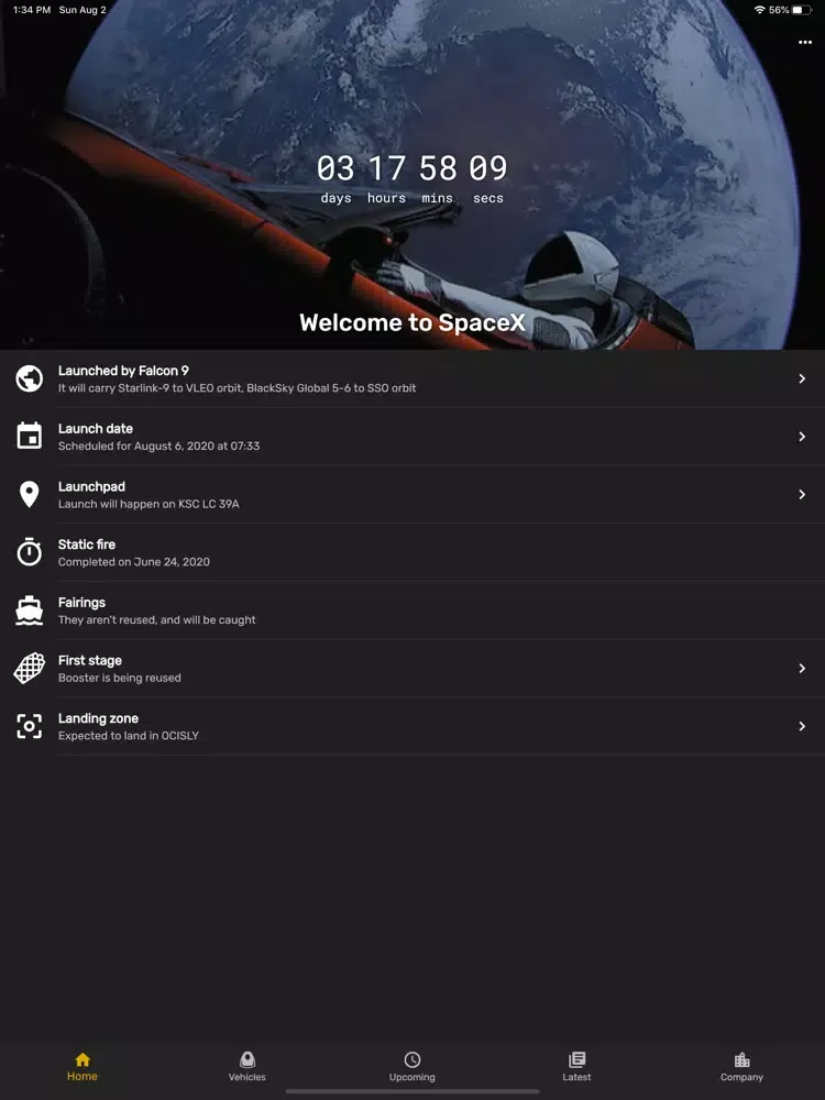 SpaceX GO! iPad  Screenshots