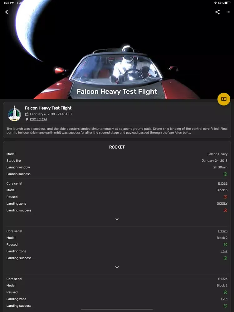 SpaceX GO! iPad  Screenshots