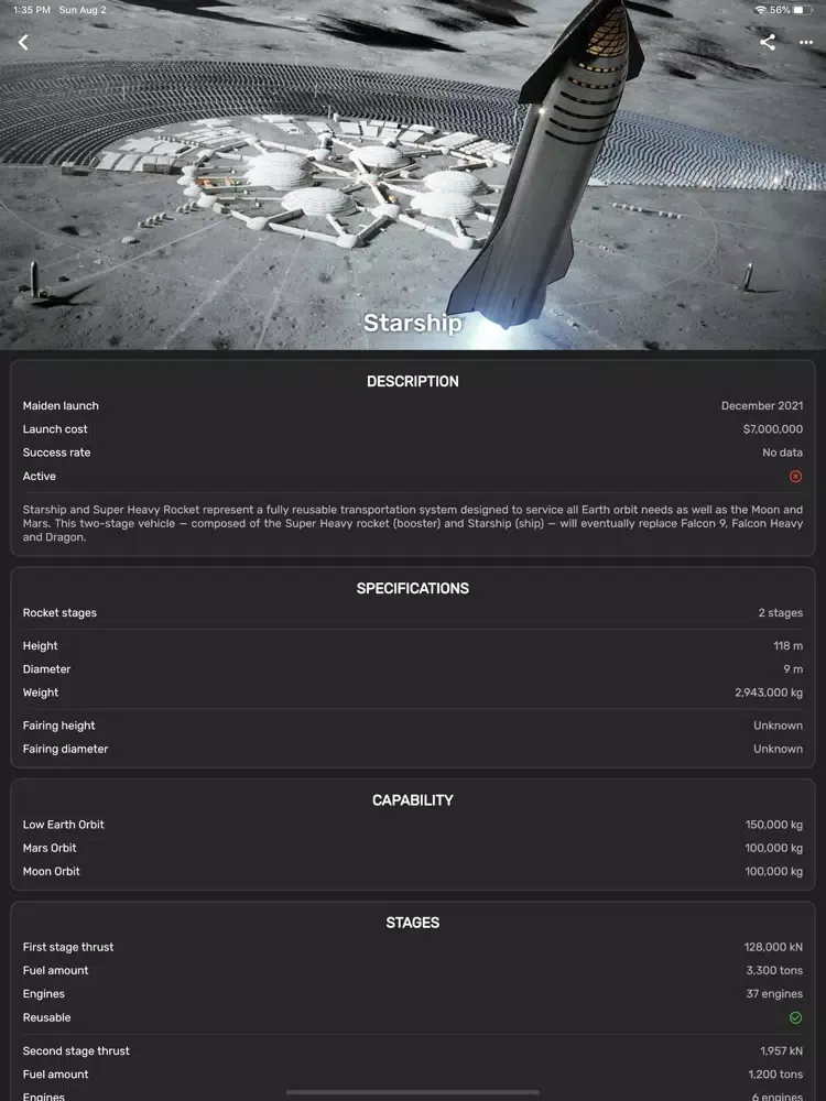 SpaceX GO! iPad  Screenshots