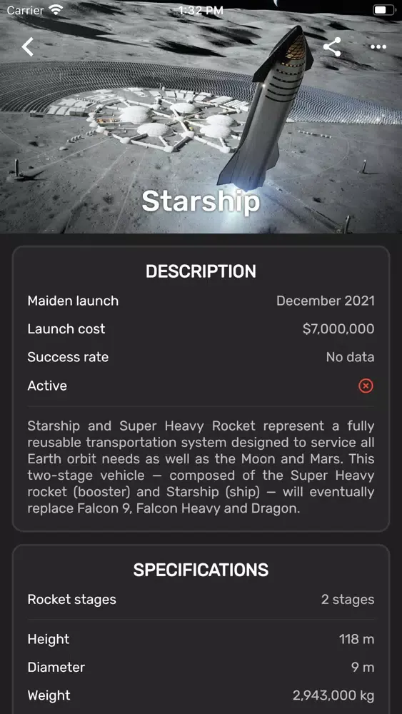 SpaceX GO! Screenshots