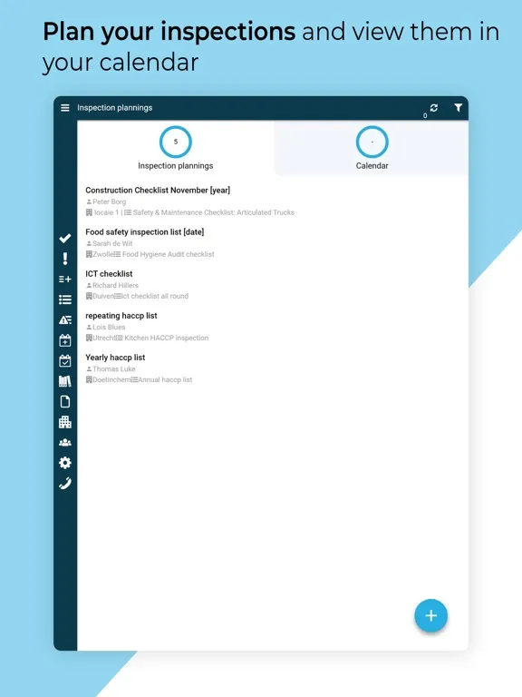 Inspection checklist audit app iPad  Screenshots