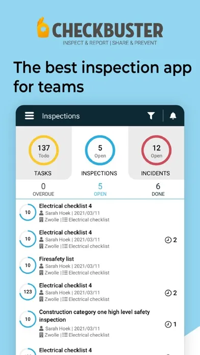 Inspection checklist audit app Screenshots