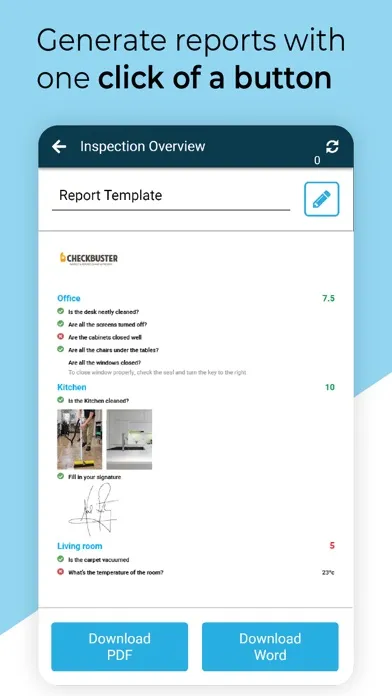 Inspection checklist audit app Screenshots