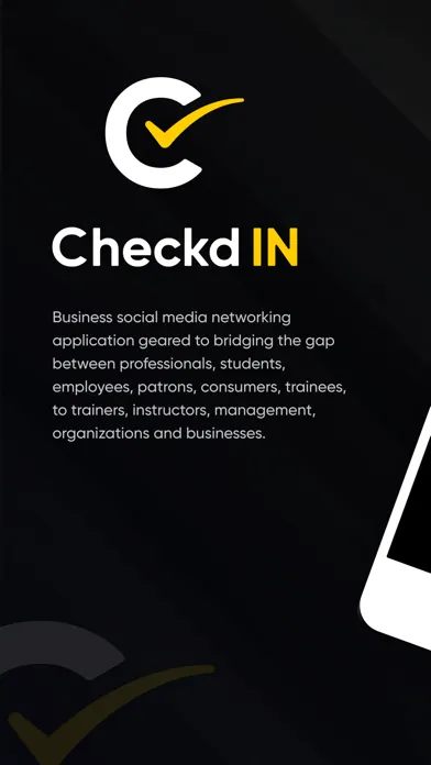 Capturas de tela do CheckdIn Business