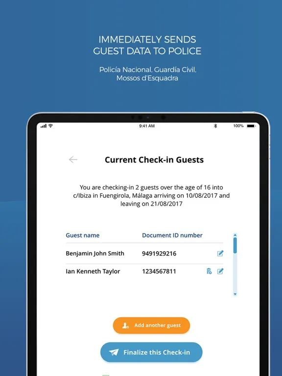 Guest Check iPad  스크린샷