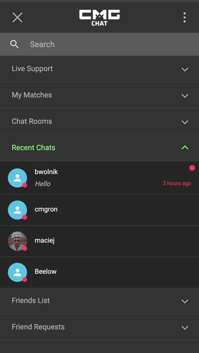CMG Chat Ekran Görüntüleri
