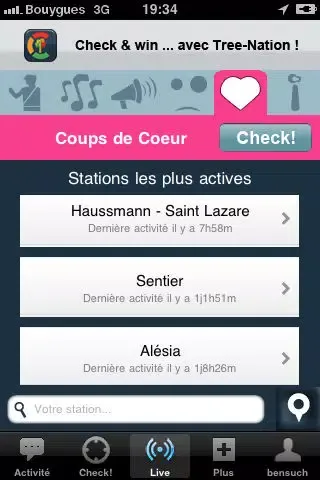 Tangkapan layar CheckMyMetro Lyon