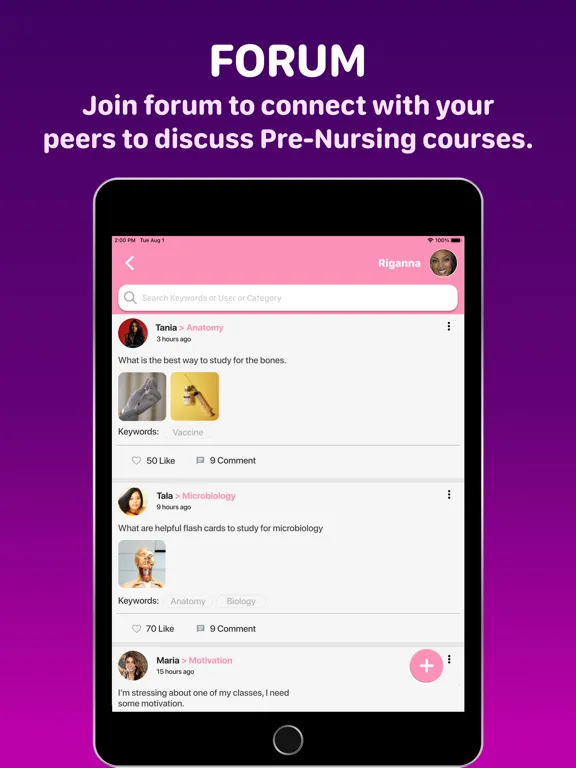 Pre-RN Check Off iPad  Screenshots