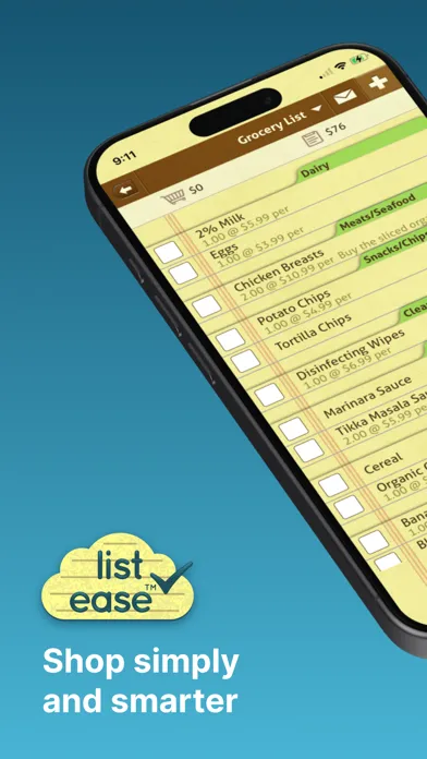 List Ease: Shared Grocery List Screenshots