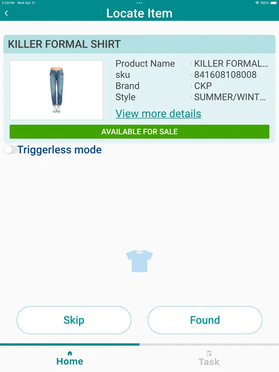 ItemOptix Retail iPad Screenshots