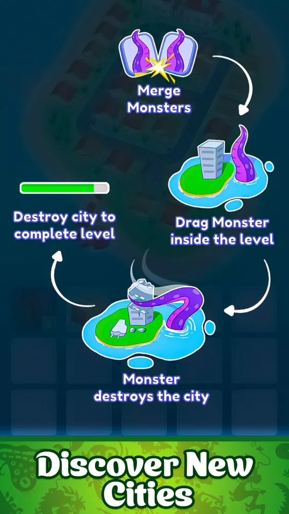 Monster City Merge スクリーンショット
