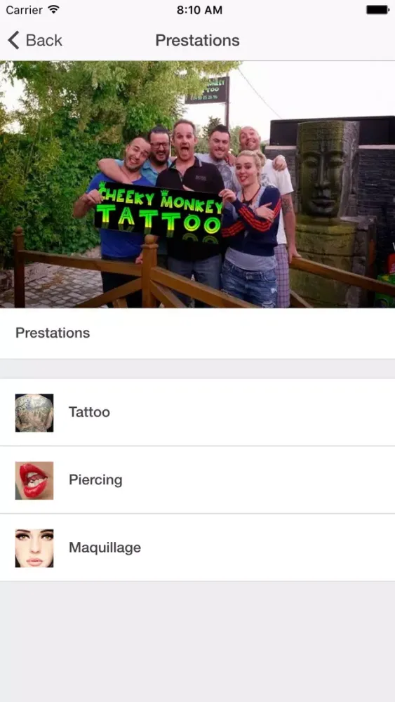 Capturas de pantalla de Cheeky Monkey Tattoo