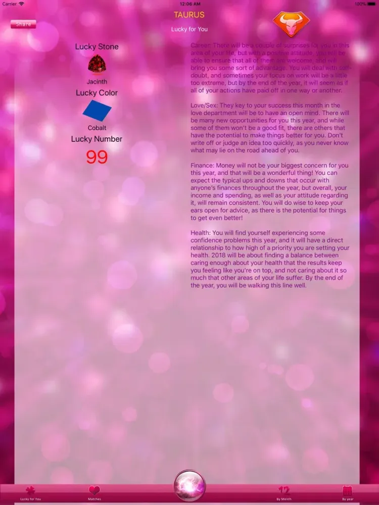 2018 Fortune Horoscope iPad  스크린샷