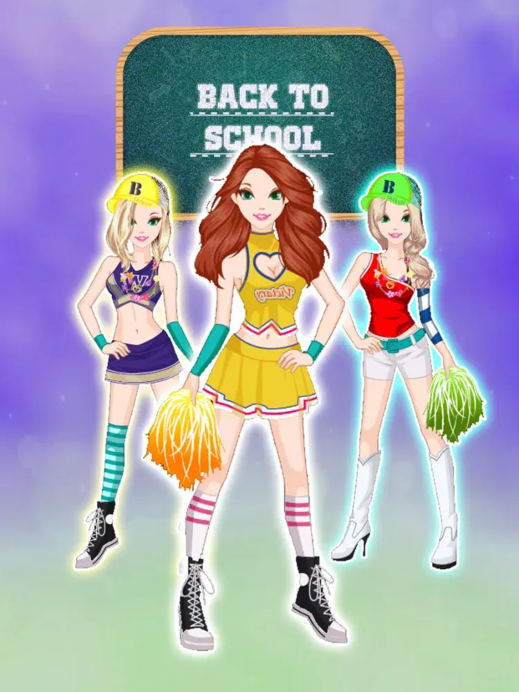 Screenshot di CHEERLEADER STAR - High School Fashion Life Dress-up Makeover Story Free Game iPad 