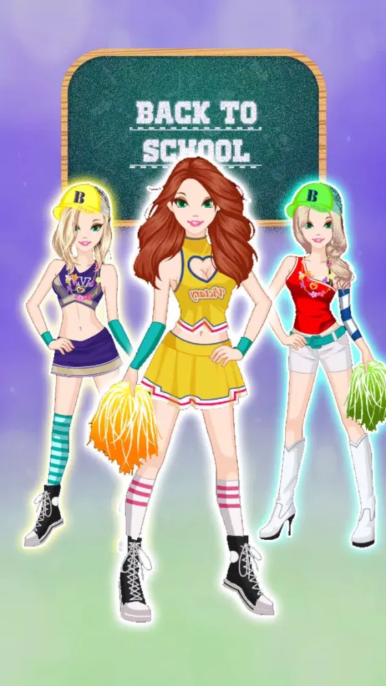 Screenshot di CHEERLEADER STAR - High School Fashion Life Dress-up Makeover Story Free Game
