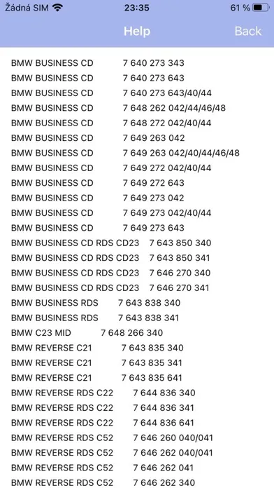 Capturas de pantalla de RADIO CODE for BMW BUSINESS