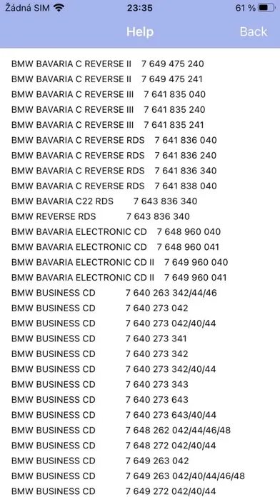 Capturas de pantalla de RADIO CODE for BMW BUSINESS
