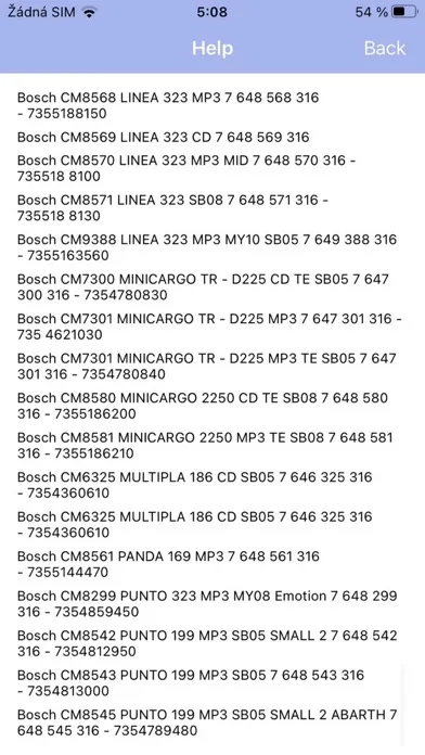 Capturas de tela do RADIO CODE for FIAT B&B