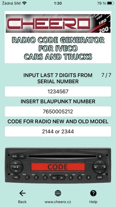 RADIO CODE for IVECO TRUCK应用截图
