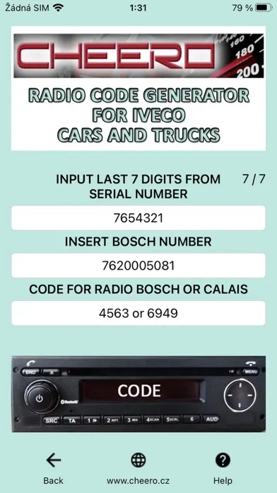 RADIO CODE for IVECO TRUCK应用截图