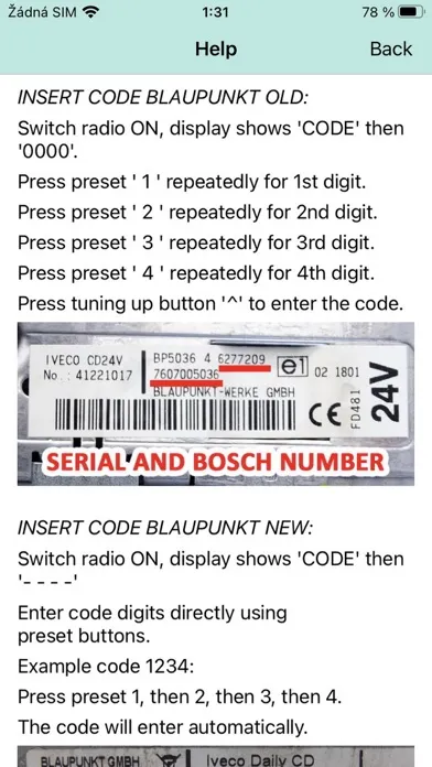 RADIO CODE for IVECO TRUCK应用截图