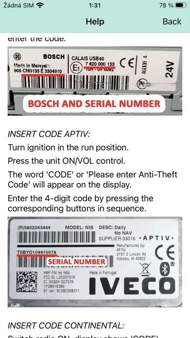 RADIO CODE for IVECO TRUCK应用截图
