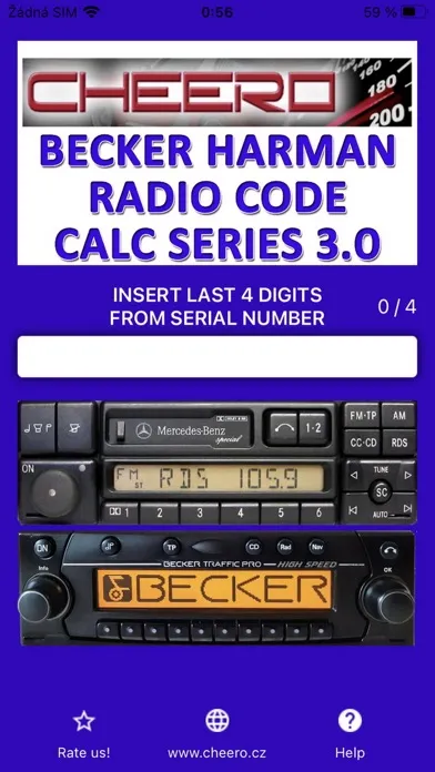 Tangkapan skrin RADIO CODE for BECKER